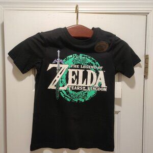 Legend Of Zelda Tears Of The Kingdom Nintendo Black T-shirt, Boys Sz S 6-7